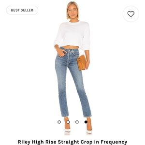 AGOLDE Riley High Rise Straight Crop in Frequency